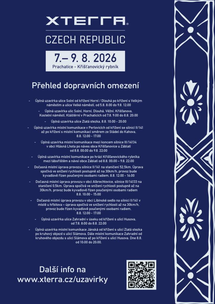 Přehled dopravního omezení Xterra Křišťanovice